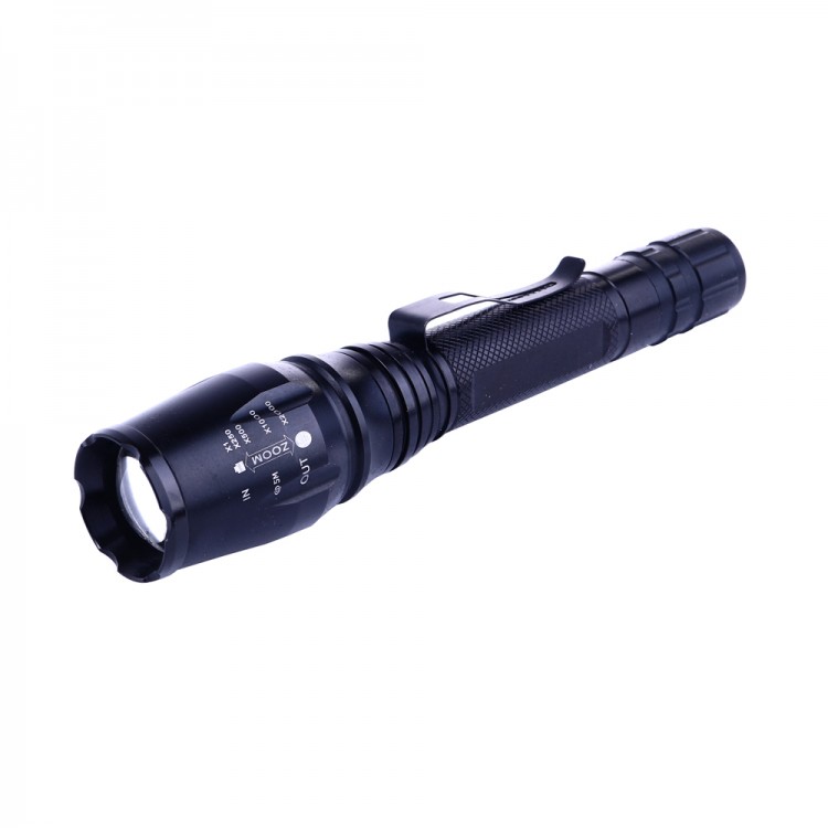 TX6 Professional Rechargeable LED Flashlight with Zoom Long Range Powerful Lighting System WT-241