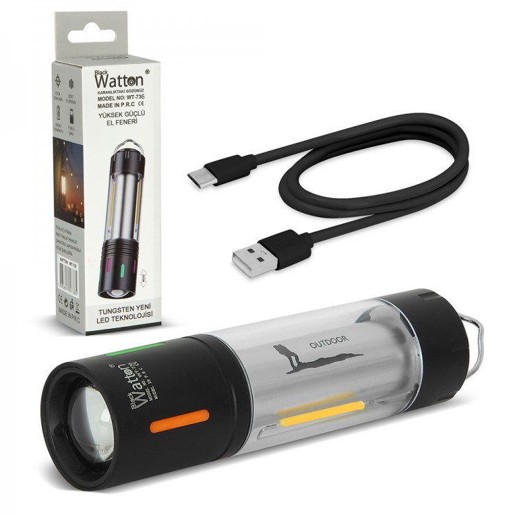 TG LED Rechargeable Camping Lamp Ambient Lighting Portable Powerful Light WT-736