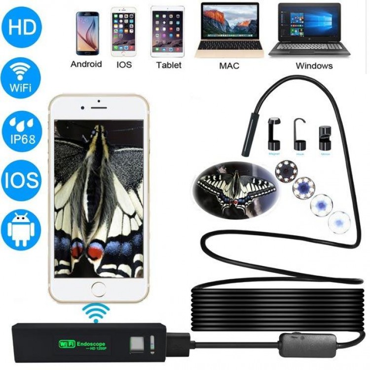 WiFi Series Endoscope Boroscope Snake Camera – HardCable 10 MT