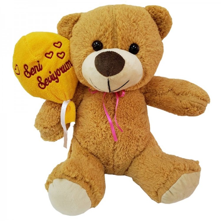 Cute Plush Teddy Bear with I Love You Written
