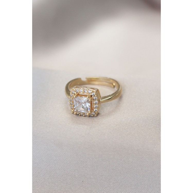 Metal Gold Colour Adjustable Women's Ring - TJ-BYK1549