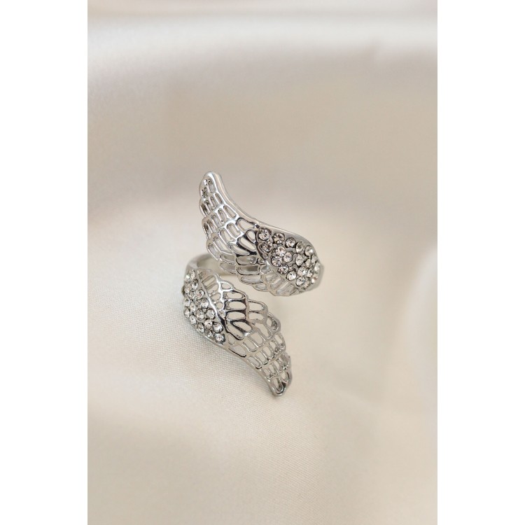 Silver Colour Baguette and Zircon Stone Square Ring - TJ-BYK1740 Silver Colour Baguette and Zircon Stone Square Ring - TJ-BYK1740