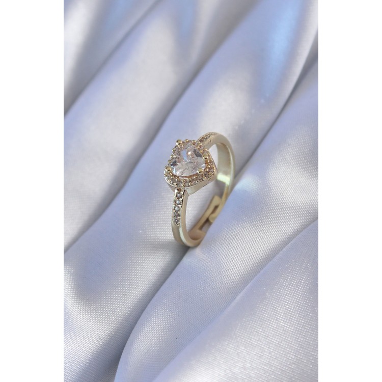 Silver Stone Stud Adjustable Women's Ring - TJ-BYK2407