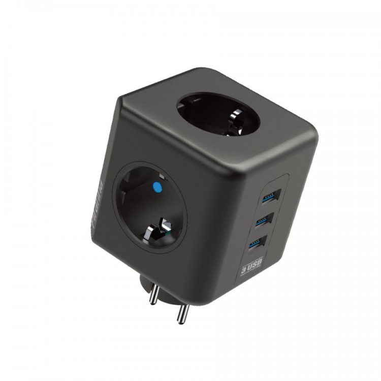 3-Outlet 3xUSB 10A 2500W Thermal Current Protected Outlet TGFTR09 3-Outlet 3xUSB 10A 2500W Thermal Current Protected Outlet TGFTR09