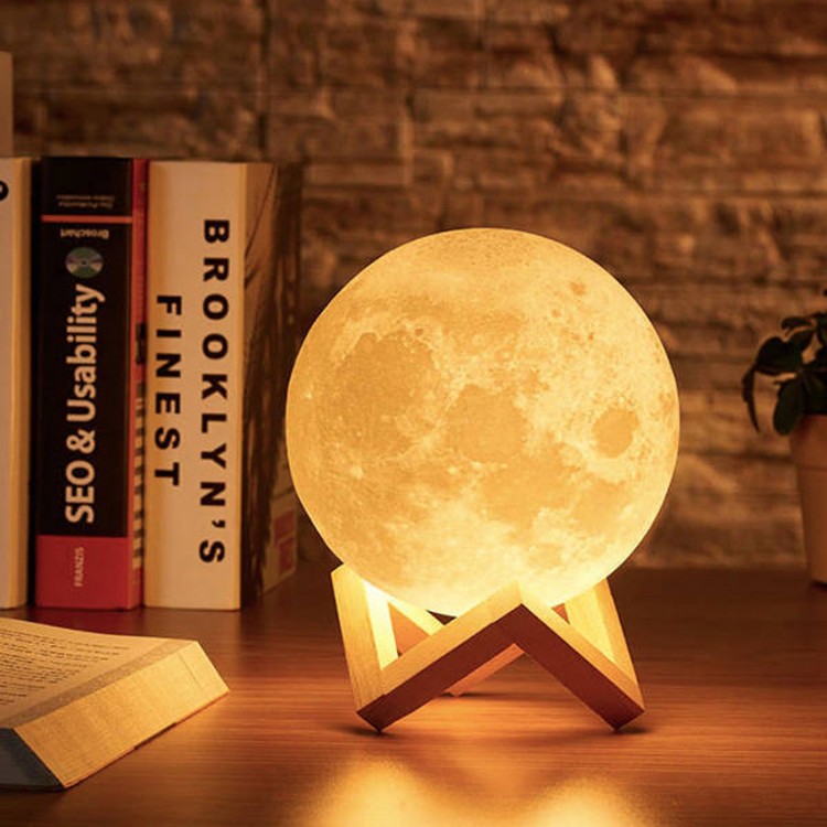 3D LED Moon Night Lamp Lighting Rechargeable Lamp 15 cm