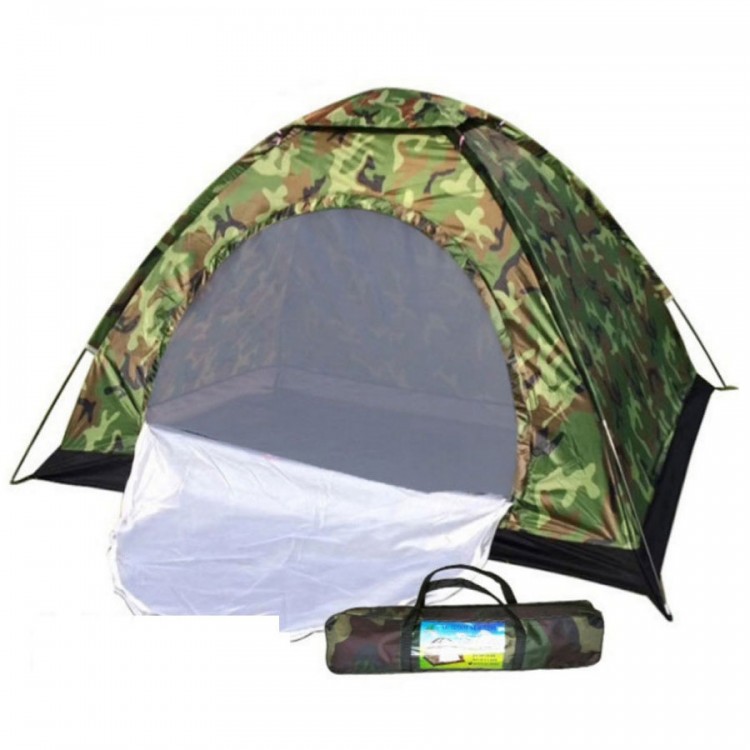 4 Person Camouflage Patterned Easy Setup Camping Tent