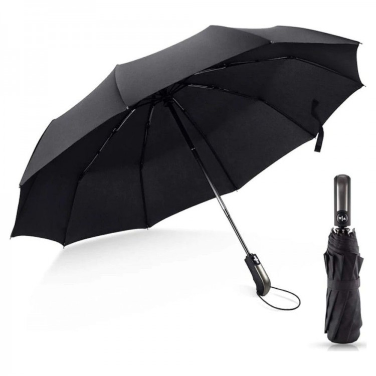 Fully Automatic 10 Strands Black umbrella