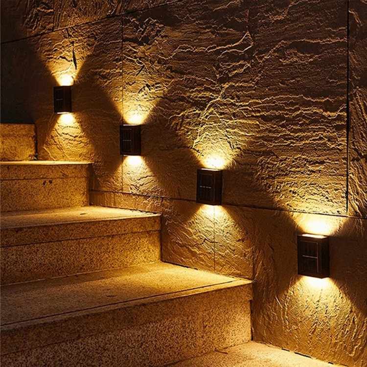 4-Light Metal Modern Solar Wall Lamp Decoration Lighting Sconce 6 led Solar Energy Light 4-Light Metal Modern Solar Wall Lamp Decoration Lighting Sconce 6 led Solar Energy Light