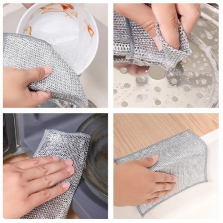 Çok Amaçlı Sihirli Tel Temizlik Bezi Çok Amaçlı Sihirli Tel Temizlik Bezi