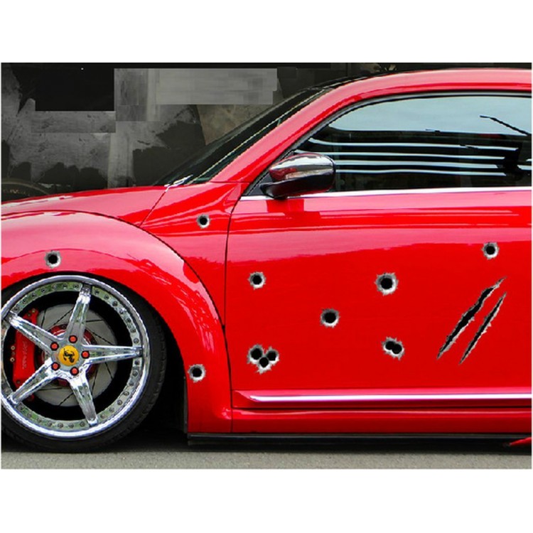 Car Stickers 3D bullet Hole sticker Car Stickers 3D bullet Hole sticker