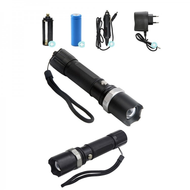 Swat Profesyonel Şarjlı El Feneri Ledli Flashlight Zoom Özellikli 6 Parça Full Set Swat Profesyonel Şarjlı El Feneri Ledli Flashlight Zoom Özellikli 6 Parça Full Set