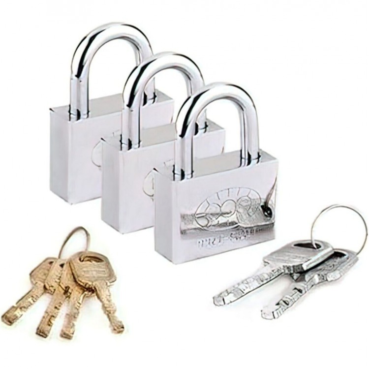 10-Piece Set of Stainless Steel Padlocks Opened with a Single Key 10-Piece Set of Stainless Steel Padlocks Opened with a Single Key