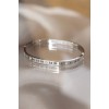 316L Steel Silver-Colored Bracelet Cuff with Roman Numerals - TJ-BB3566