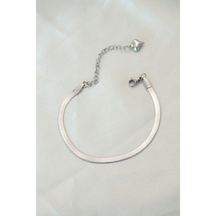 316L Çelik Gümüş Renk İtalyan Zincirli Bileklik - TJ-BB4102 316L Çelik Gümüş Renk İtalyan Zincirli Bileklik - TJ-BB4102