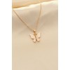 White Mother-of-Pearl Butterfly-Shaped Women's Necklace - TJ-BKO6160