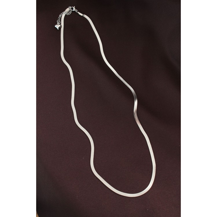 316L Stainless Steel Silver Color 60 cm Italian Chain Necklace - TJ-BKO6229