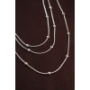 316L Stainless Steel Silver Color Minimalist Bead Design Multi-Strand Necklace - TJ-BKO6332