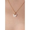 Gold White Color Butterfly Figure Women's Necklace - TJ-BKO6818
