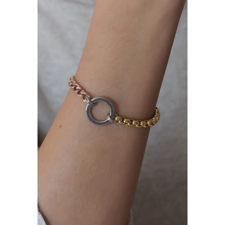 Çelik Mix Renk Kadın Bileklik - TJ-BB4748 Çelik Mix Renk Kadın Bileklik - TJ-BB4748