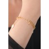 Gold Color Colorful Chain Model Colorful Heart Figure Fish Detail Women's Bracelet - TJ-BB5134