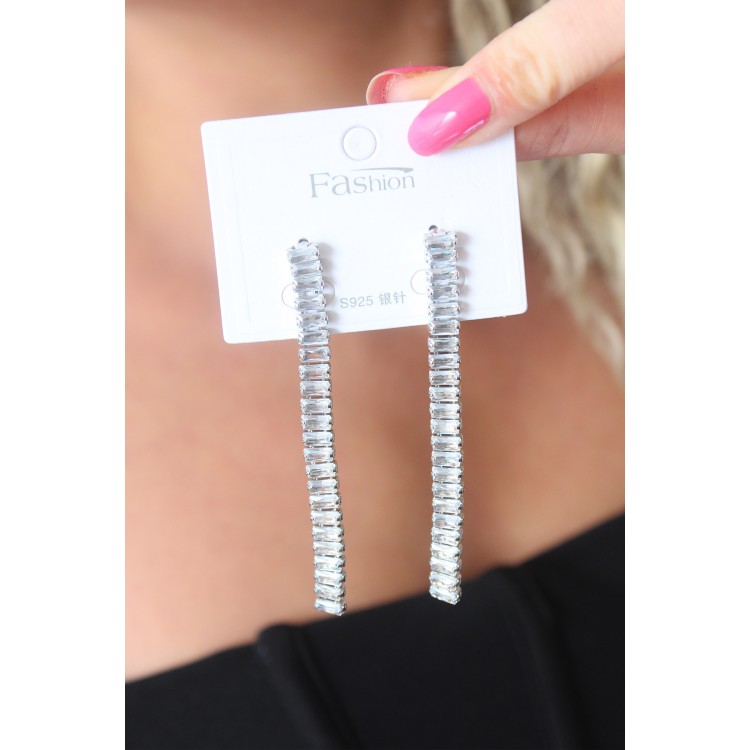 Silver Color Zircon Stone Women's Earrings - TJ-BKP7160