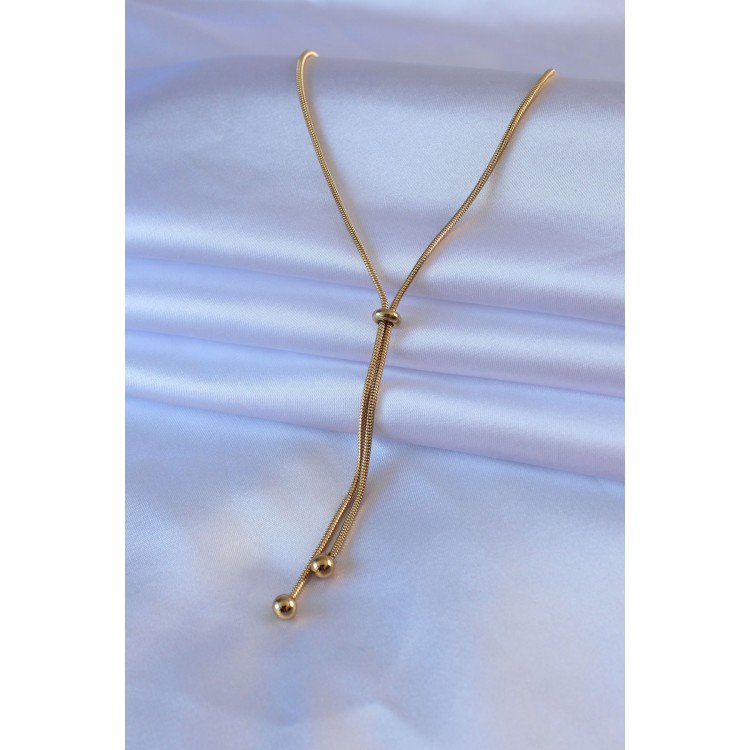 316L Steel Gold Color Elevator Model Women's Necklace - TJ-BKO7467