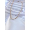 316L Steel Gold Color Twisted Chain Model 45 cm Women's Necklace - TJ-BKO7586
