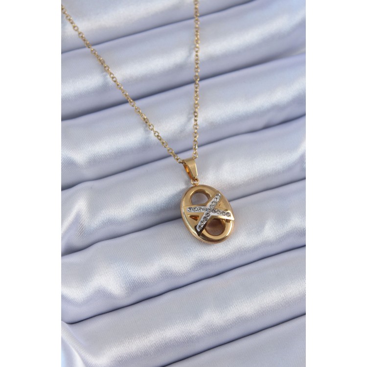316L Çelik Gold Renk Zirkon Taşlı Kadın Kolye - TJ-BKO7635 316L Çelik Gold Renk Zirkon Taşlı Kadın Kolye - TJ-BKO7635