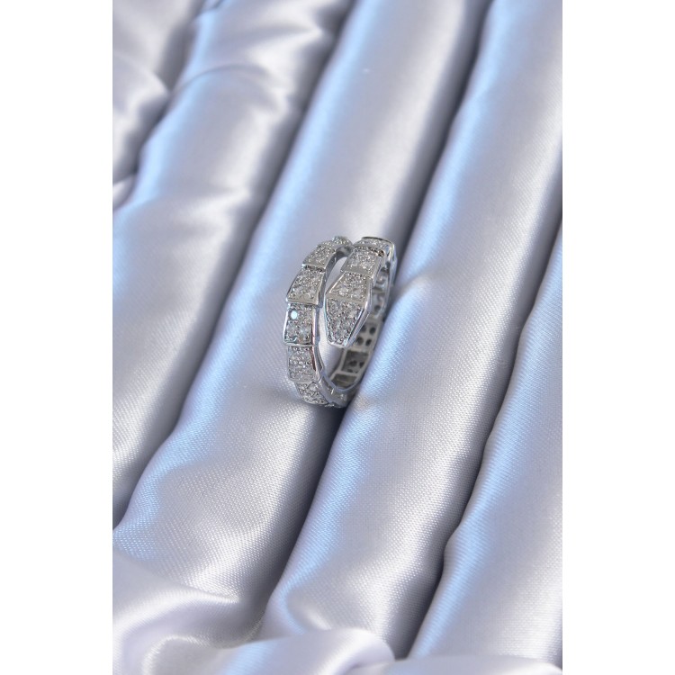 VIP Series Silver Color Snake Model Women's Ring - TJ-BYK2776