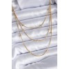316L Steel Gold Color 3-Piece Minimal Ball Women's Necklace - TJ-BKO7700