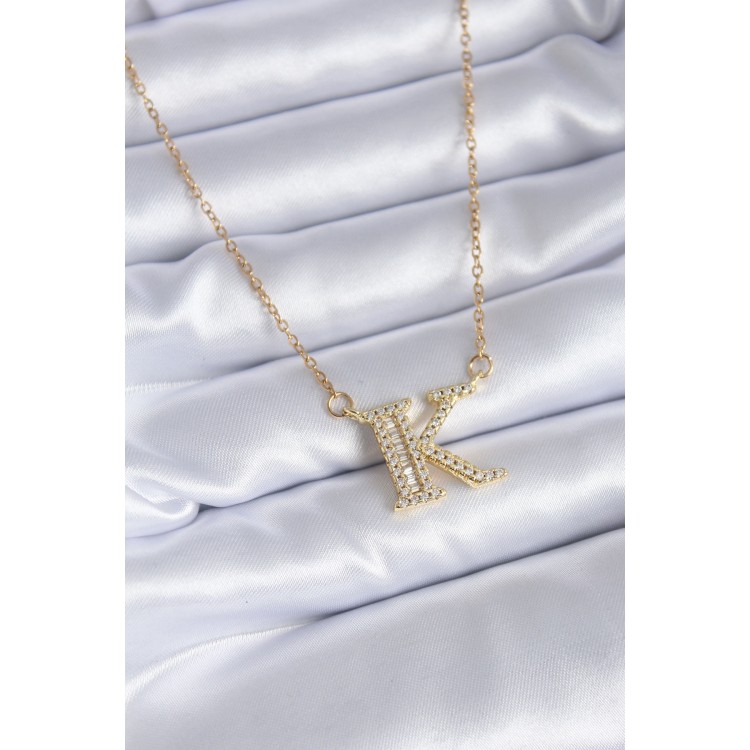 316L Çelik Gold Renk K Harf Model Zirkon Taşlı Kadın Kolye - TJ-BKO7712 316L Çelik Gold Renk K Harf Model Zirkon Taşlı Kadın Kolye - TJ-BKO7712