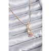 316L Steel Chain Gold Color Zircon Stone Baby Model Women's Necklace - TJ-BKO7836