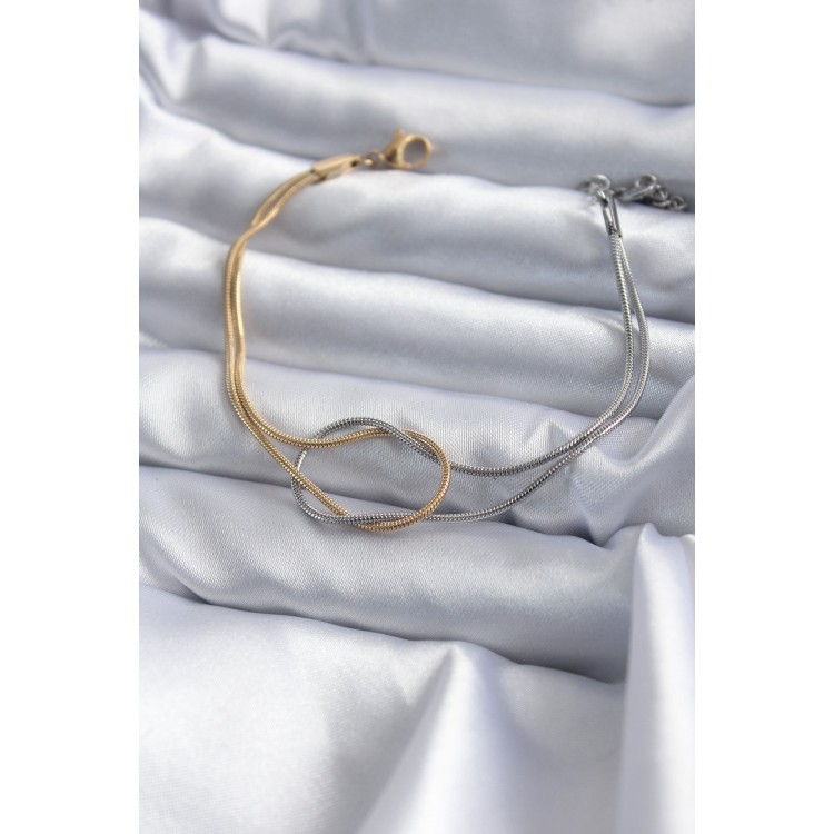 316L Steel Mix Color Knot Model Women's Bracelet - TJ-BB5642