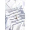 316L Steel Gold Color Pole Star Model Zircon Stone Detail Women's Necklace - TJ-BKO8092
