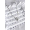 316L Steel Silver Color Zircon Stone Heart Model Women's Necklace - TJ-BKO8142