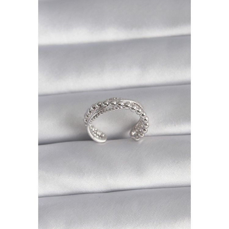 Pirinç Gümüş Renk Kadın Yüzük - TJ-BYK3030 Pirinç Gümüş Renk Kadın Yüzük - TJ-BYK3030