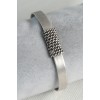 Authentic Silver Color Chain Engraved Plate Model Men's Bracelet - TJ-EB3614