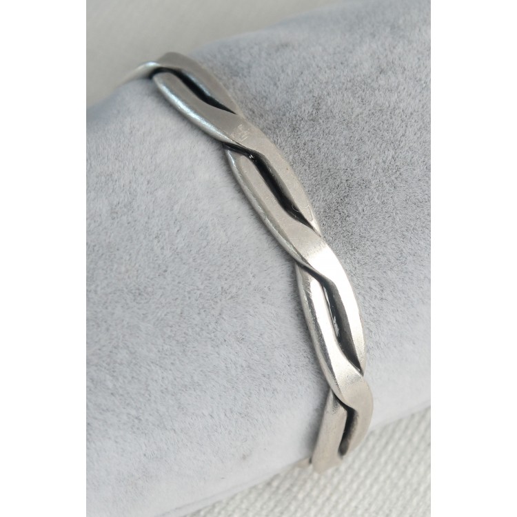 Otantik Gümüş Renk Motif İşleme Plaka Erkek Bileklik - TJ-EB3618