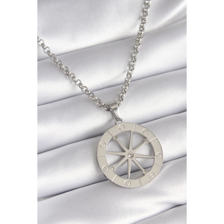 316L Çelik Gümüş Renk Zirkon Taşlı Rüya Kapanı Model İşeme Detay Kadın Kolye - TJ-BKO8267 316L Çelik Gümüş Renk Zirkon Taşlı Rüya Kapanı Model İşeme Detay Kadın Kolye - TJ-BKO8267