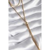 316L Steel Gold Color Tube Chain Elevator Model Women's Necklace - TJ-BKO8286