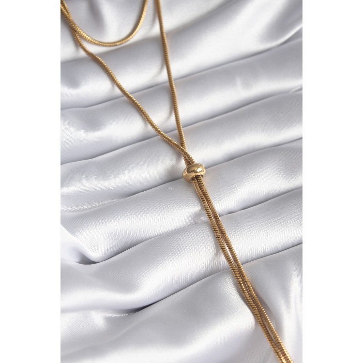 316L Steel Gold Color Tube Chain Elevator Model Women's Necklace - TJ-BKO8286 316L Steel Gold Color Tube Chain Elevator Model Women's Necklace - TJ-BKO8286