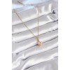 316L Steel Gold Color Pink Heart Model Women's Necklace - TJ-BKO8317