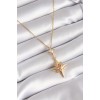 316L Steel Gold-Colored Zircon Stone North Star Model Women's Necklace - TJ-BKO8331