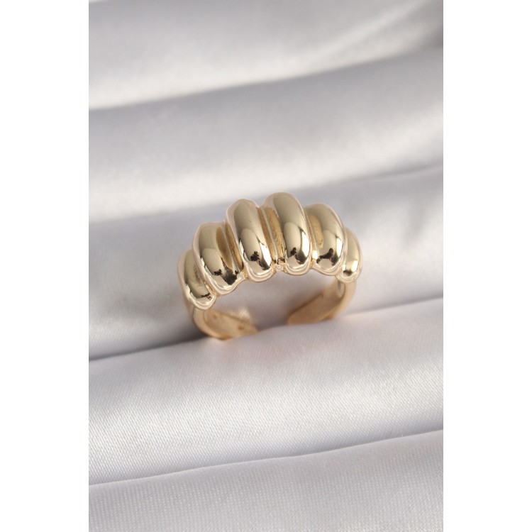 Gold-Colored Women's Ring - TJ-BYK3096 Gold-Colored Women's Ring - TJ-BYK3096