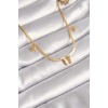 316L Steel Gold Color Italian Chain with Butterfly Figure Women's Necklace - TJ-BKO8439