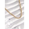 316L Steel Gold Color Twisted Chain Model Women's Necklace - TJ-BKO8446