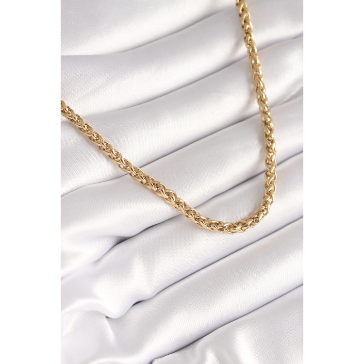 316L Steel Gold Color Twisted Chain Model Women's Necklace - TJ-BKO8446 316L Steel Gold Color Twisted Chain Model Women's Necklace - TJ-BKO8446