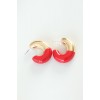 CCB Red Gold Two-Tone Earrings - TJ-BKP8869