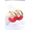 CCB Red Gold Two-Tone Earrings - TJ-BKP8869