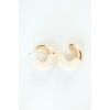 CCB Cream Gold Double Color Earrings - TJ-BKP8870